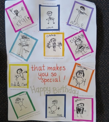 Birthday card for educator